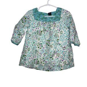 BabyGap Toddler Floral Print Peasant Top 4 Years Cotton Blend